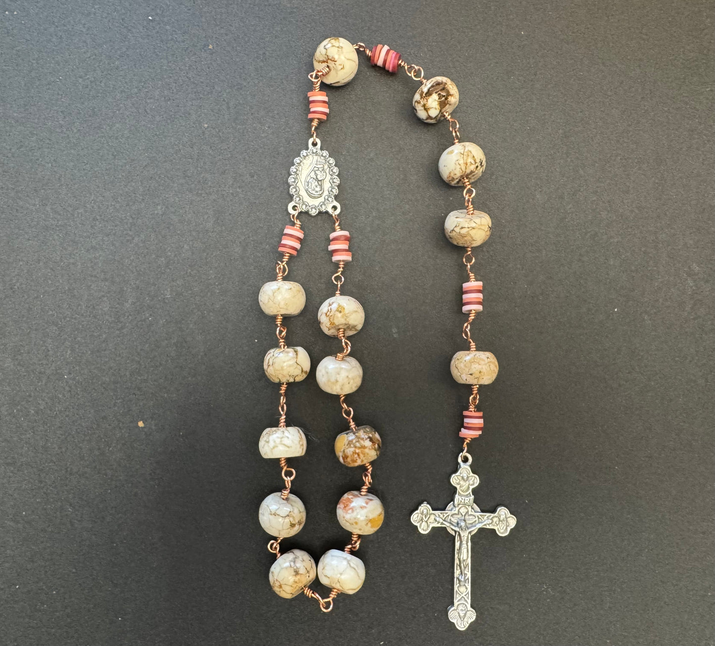 Stone Bead Single Decade Unbreakable Rosary