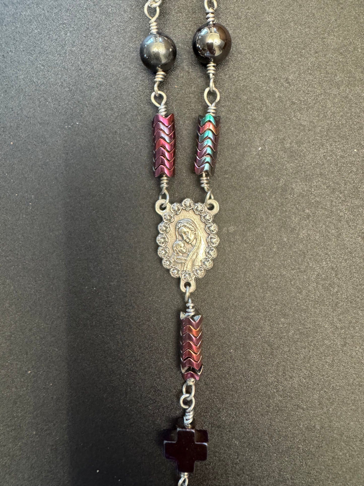 Hematite Single Decade Unbreakable Rosary