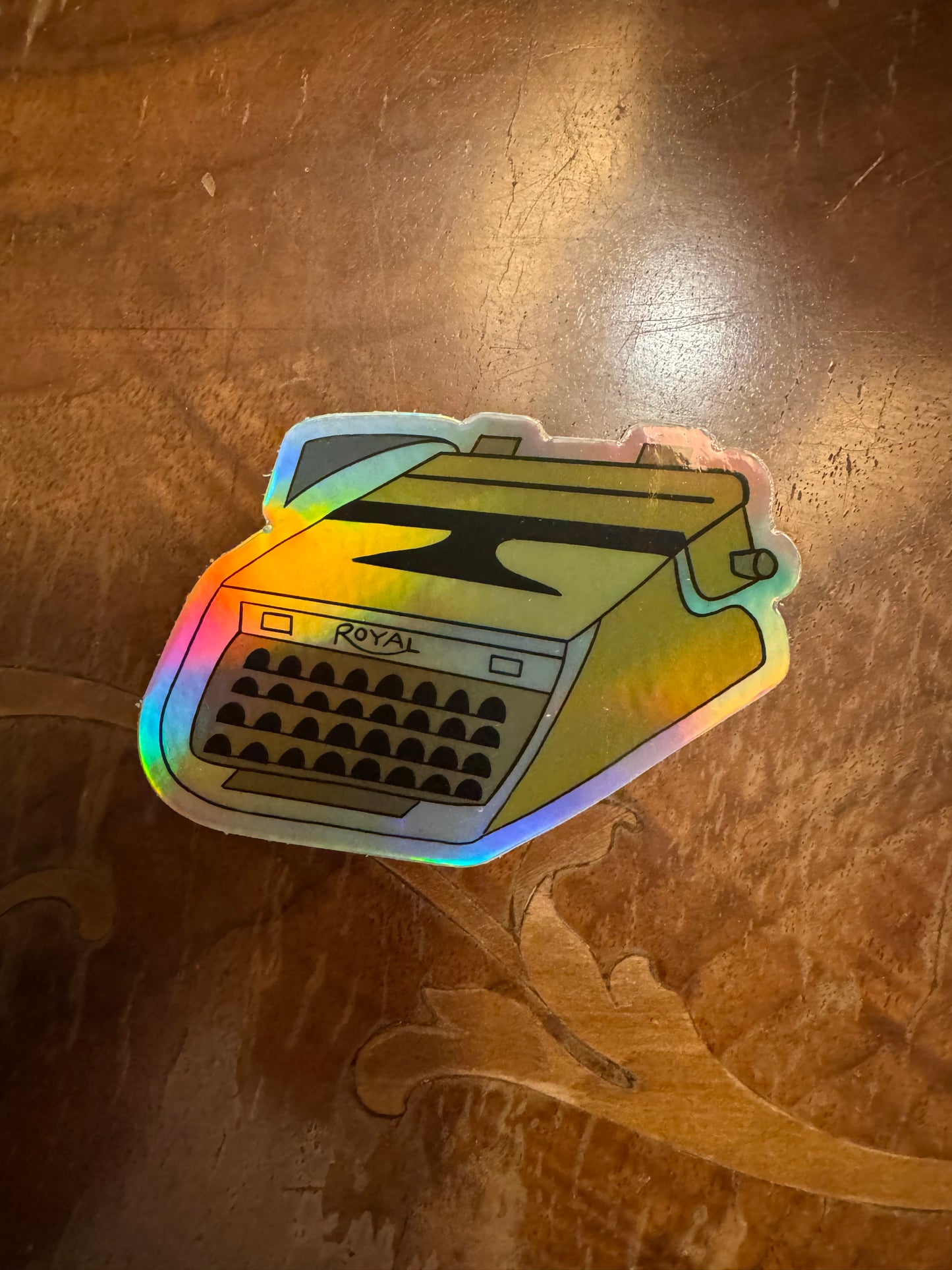 Yellow Holographic Royal Safari Sticker