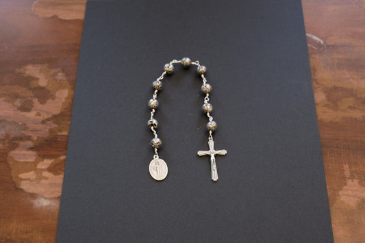 Our Lady Queen of Peace Lava Bead Pocket Rosary