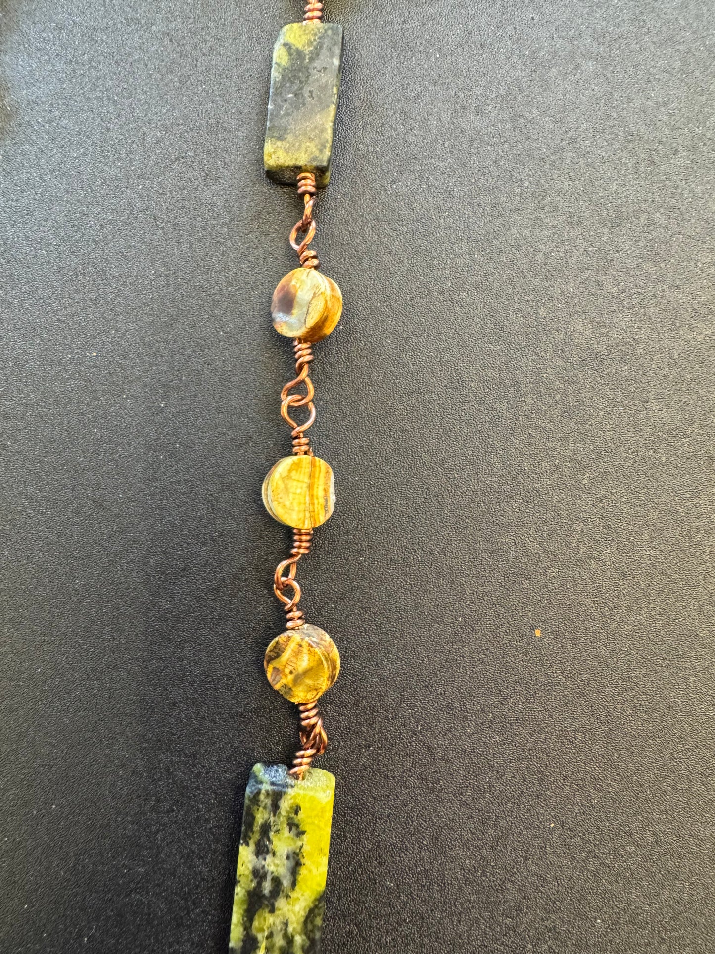 Flat Jasper and Serpentine Unbreakable Rosary