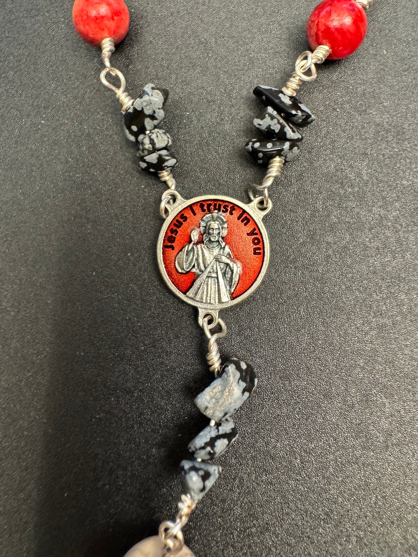 Divine Mercy Stone Bead Single Decade Unbreakable Rosary