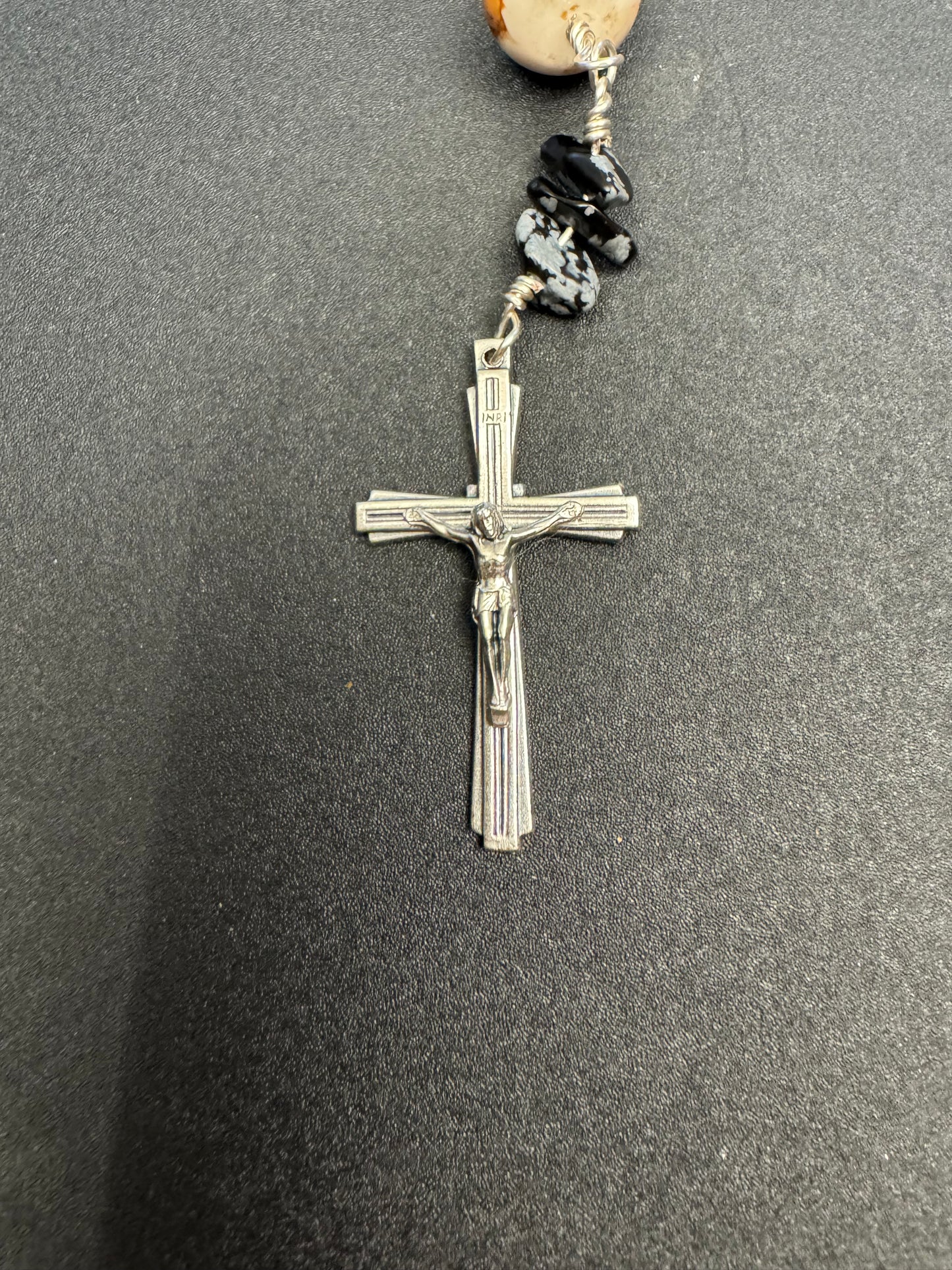 Divine Mercy Stone Bead Single Decade Unbreakable Rosary