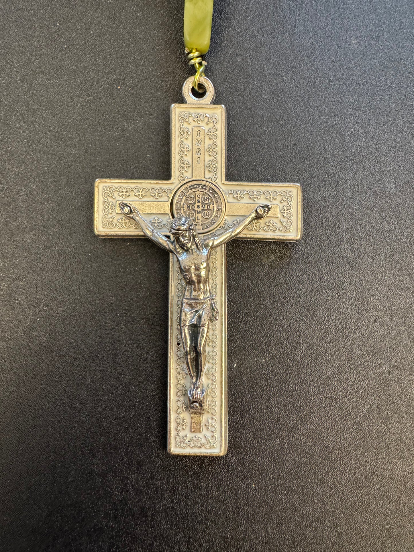 Giant Brown Agate St. Christopher Single Decade Rosary