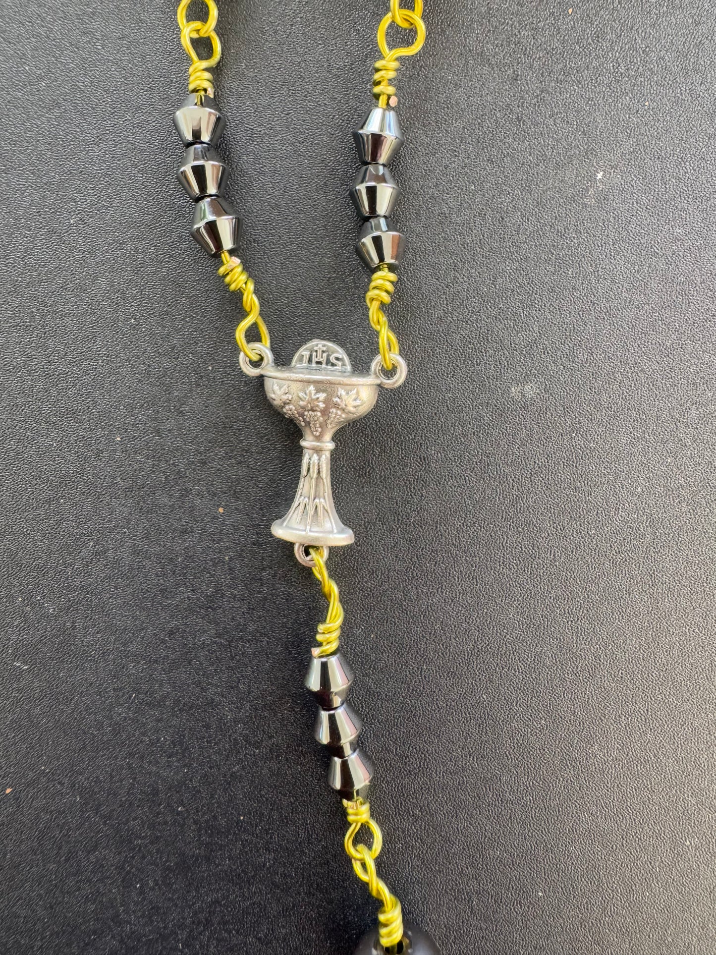 chalice centerpiece on chaplet of the immaculate conception