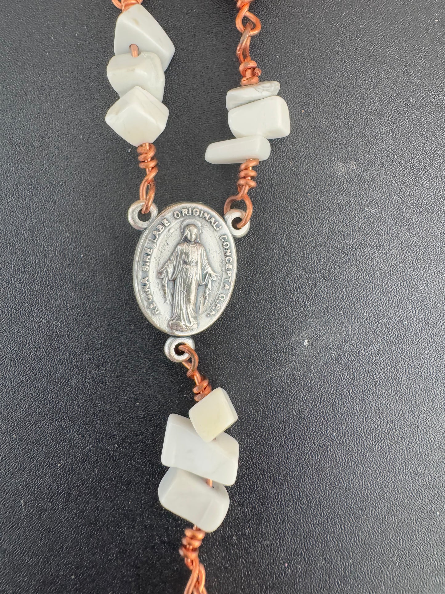 miraculous medal on st. Dymphna Chaplet