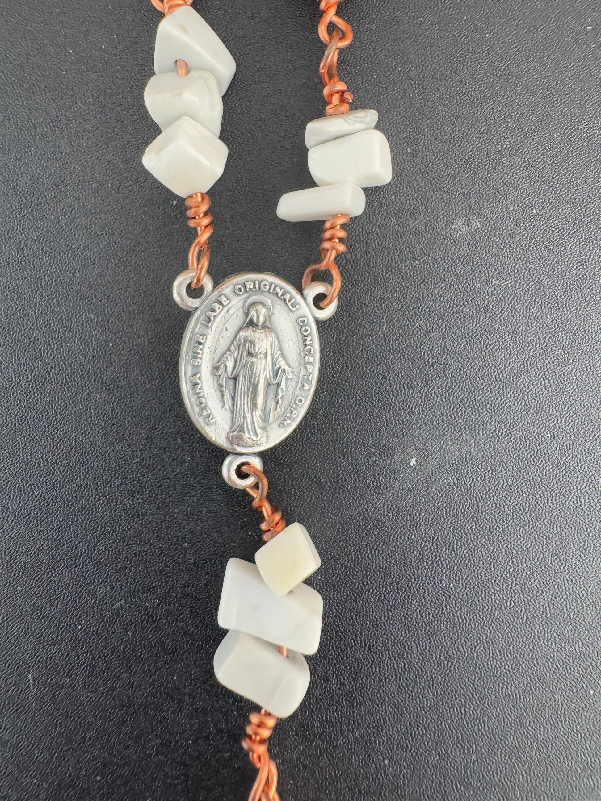 miraculous medal on st. Dymphna Chaplet