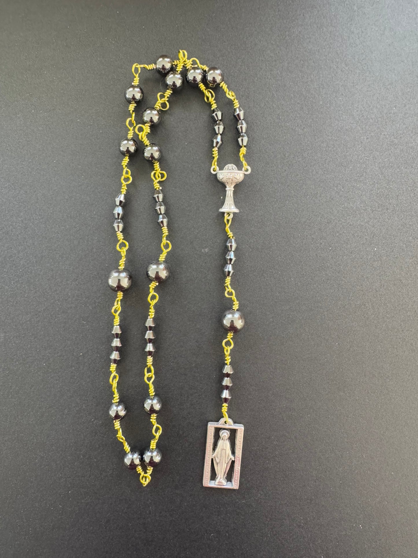 top down view of chaplet of the immaculate conception